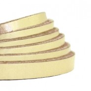 DQ leer plat 5mm metallic Light gold